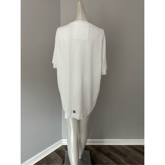 Givenchy Crew Neck Short Sleeve Cotton Embroidered Logo T-shirt Medium $470 - Picture 8 of 12